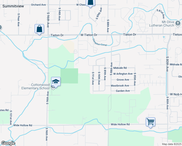 map of restaurants, bars, coffee shops, grocery stores, and more near 1002 South 91st Avenue in Yakima