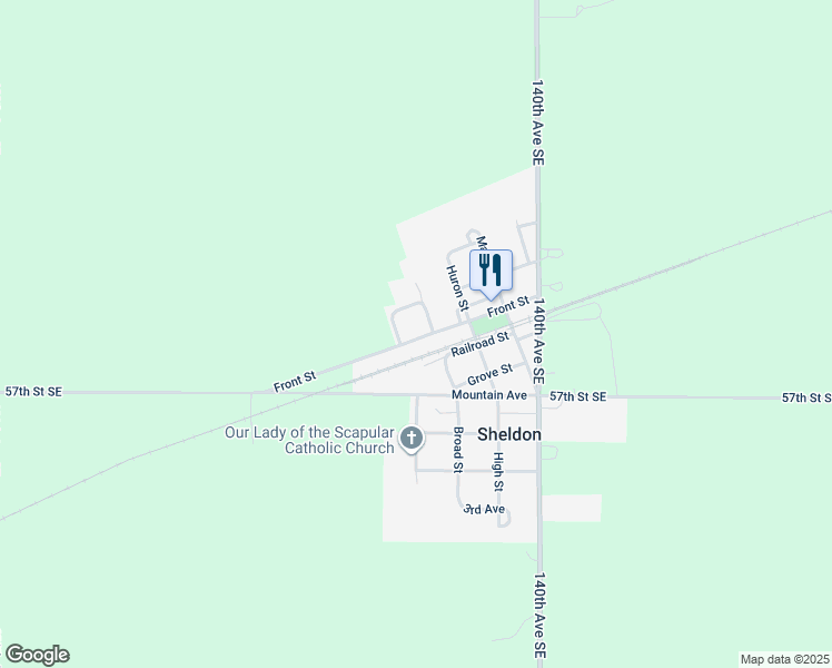 map of restaurants, bars, coffee shops, grocery stores, and more near 314 Jackson Street in Sheldon