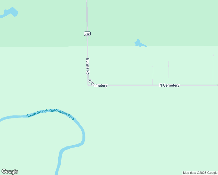 map of restaurants, bars, coffee shops, grocery stores, and more near North Cemetery in Ewen