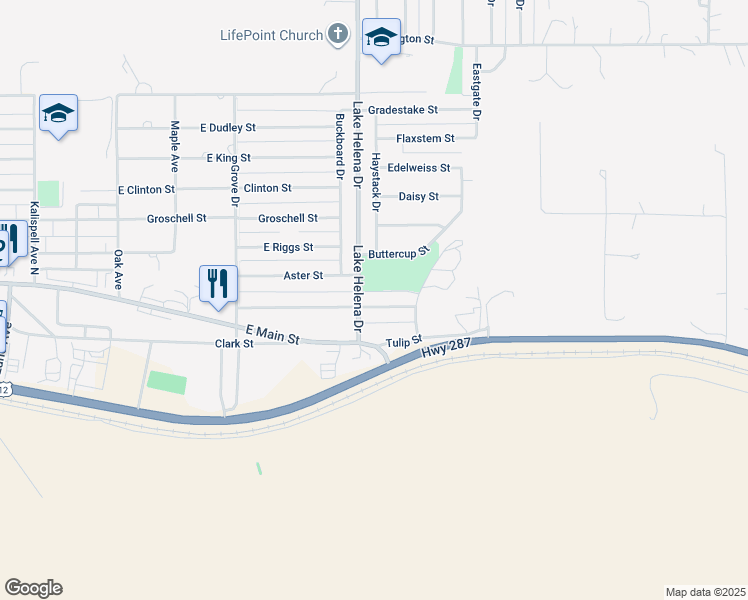 map of restaurants, bars, coffee shops, grocery stores, and more near 3819 Beechnut Street in East Helena