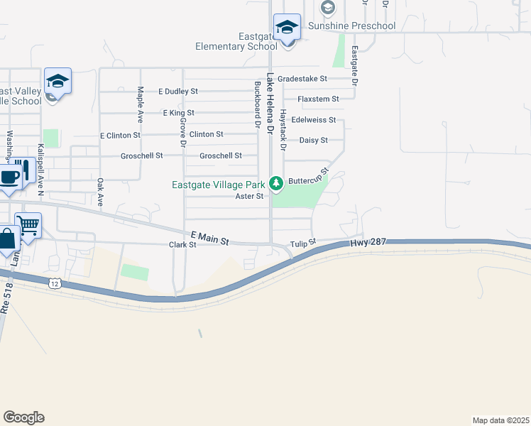 map of restaurants, bars, coffee shops, grocery stores, and more near 3798 Beechnut Street in East Helena