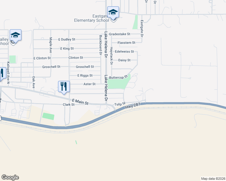 map of restaurants, bars, coffee shops, grocery stores, and more near 3819 Beechnut Street in East Helena