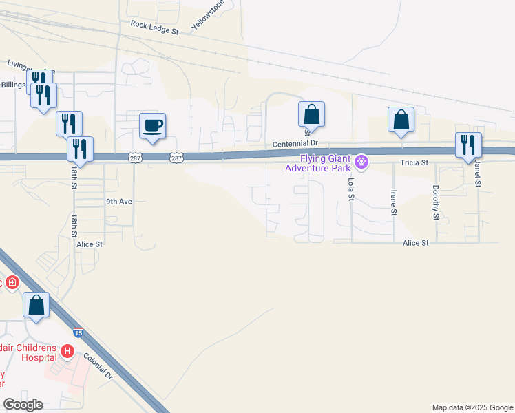 map of restaurants, bars, coffee shops, grocery stores, and more near 750-600 Shephard Way in Helena