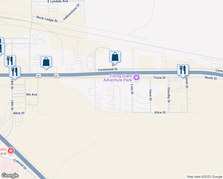 map of restaurants, bars, coffee shops, grocery stores, and more near 3203 SK Loop in Helena
