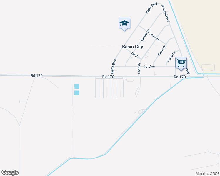 map of restaurants, bars, coffee shops, grocery stores, and more near 7471 Road 170 in Mesa