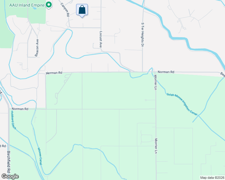 map of restaurants, bars, coffee shops, grocery stores, and more near 6008 Norman Rd in Yakima
