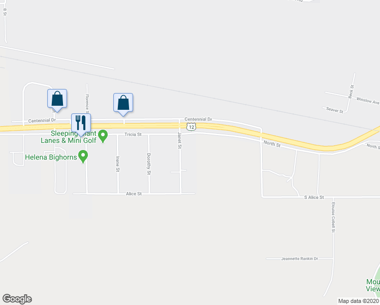 map of restaurants, bars, coffee shops, grocery stores, and more near 615 Janet Street in Helena