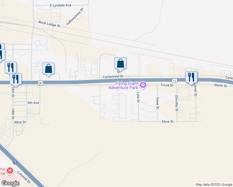 map of restaurants, bars, coffee shops, grocery stores, and more near 3200 SK Loop in Helena