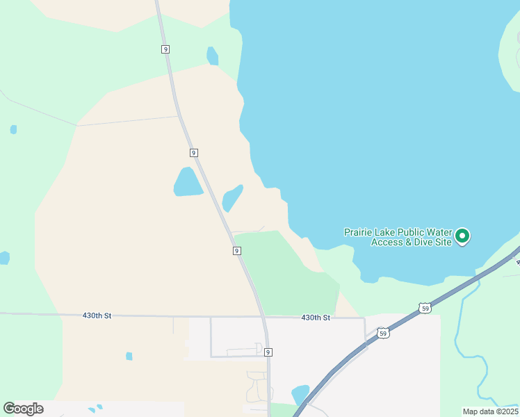 map of restaurants, bars, coffee shops, grocery stores, and more near 43262 County Highway 9 in Pelican Rapids