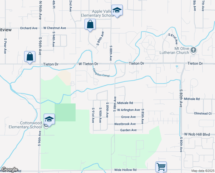 map of restaurants, bars, coffee shops, grocery stores, and more near in Yakima
