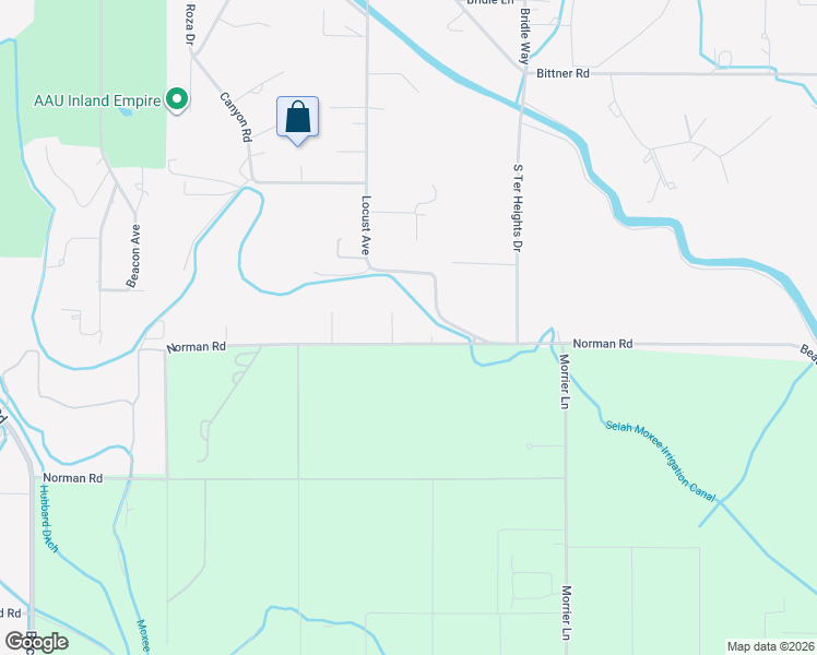 map of restaurants, bars, coffee shops, grocery stores, and more near 6004-6008 Norman Road in Yakima
