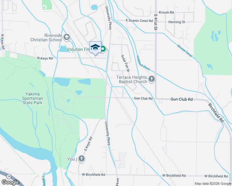 map of restaurants, bars, coffee shops, grocery stores, and more near 805 Saint Hilaire Road in Yakima