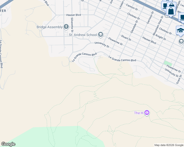 map of restaurants, bars, coffee shops, grocery stores, and more near Northwest Passage Trail in Helena