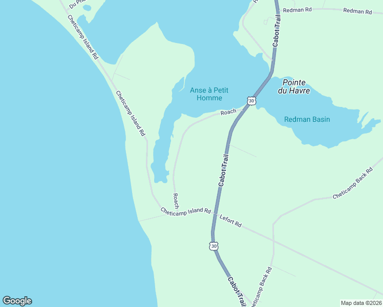 map of restaurants, bars, coffee shops, grocery stores, and more near 4-102 Roach in Chéticamp