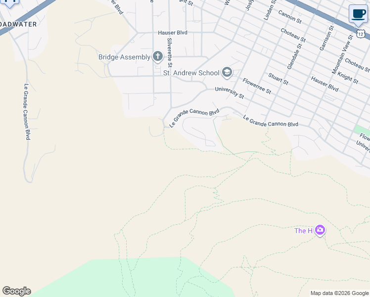 map of restaurants, bars, coffee shops, grocery stores, and more near Northwest Passage Trail in Helena