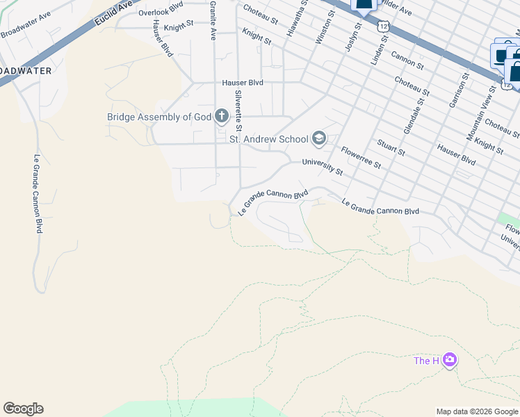 map of restaurants, bars, coffee shops, grocery stores, and more near 1997 Reber Road in Helena