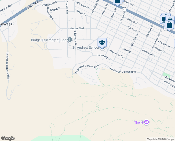 map of restaurants, bars, coffee shops, grocery stores, and more near 1997 Reber Road in Helena