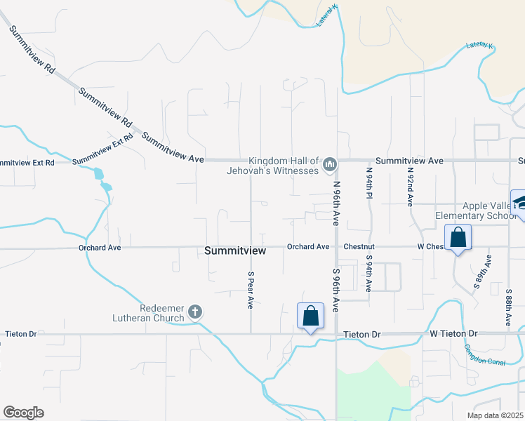 map of restaurants, bars, coffee shops, grocery stores, and more near 5 N Pear Ave in Yakima