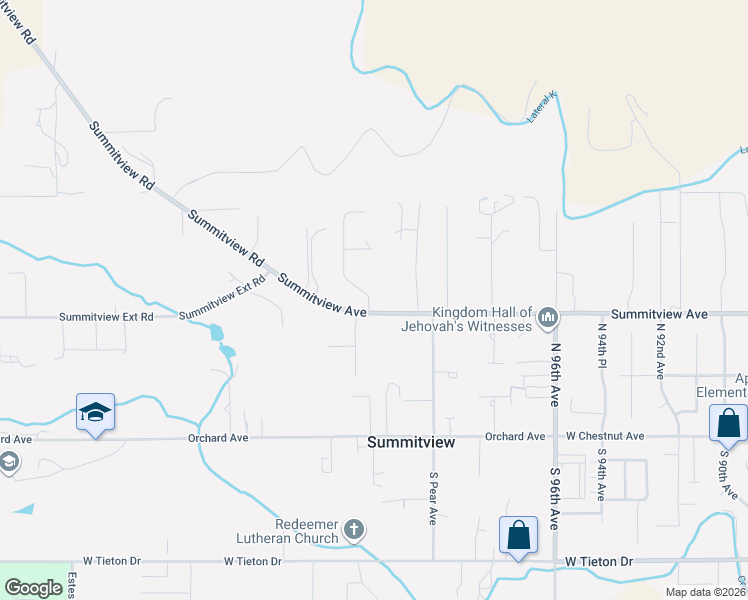 map of restaurants, bars, coffee shops, grocery stores, and more near 10131 Summitview Avenue in Yakima