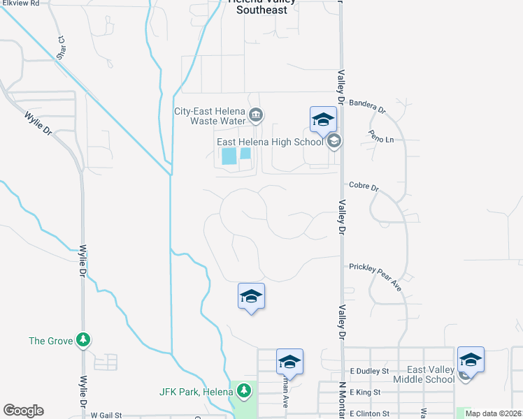 map of restaurants, bars, coffee shops, grocery stores, and more near 2510 Valley Drive in East Helena