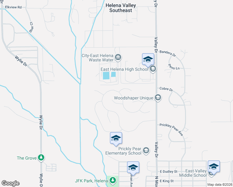 map of restaurants, bars, coffee shops, grocery stores, and more near 2510 Valley Drive in East Helena