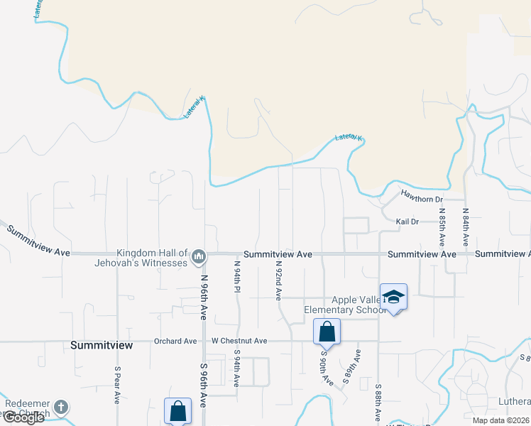 map of restaurants, bars, coffee shops, grocery stores, and more near 209 North 93rd Avenue in Yakima