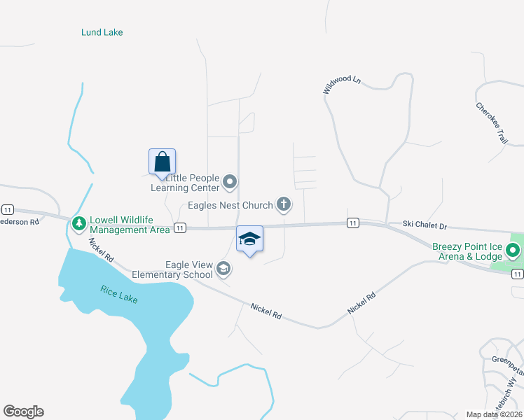 map of restaurants, bars, coffee shops, grocery stores, and more near 31056 Edgewater Farm Drive in Pequot Lakes