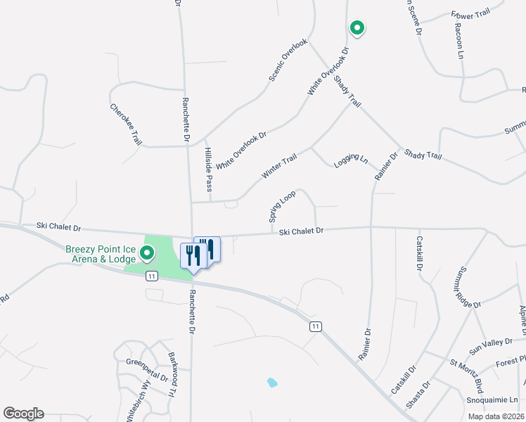 map of restaurants, bars, coffee shops, grocery stores, and more near 7655 Winter Trail in Pequot Lakes
