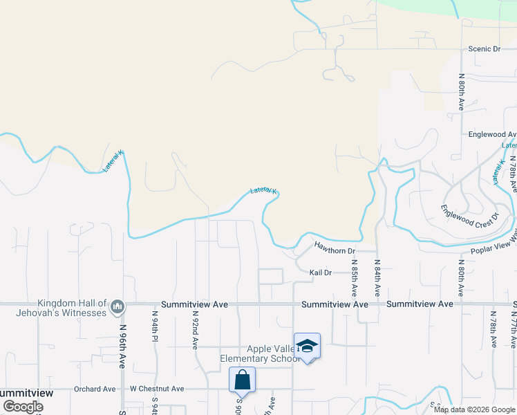 map of restaurants, bars, coffee shops, grocery stores, and more near 92ND Crest Cir in Yakima