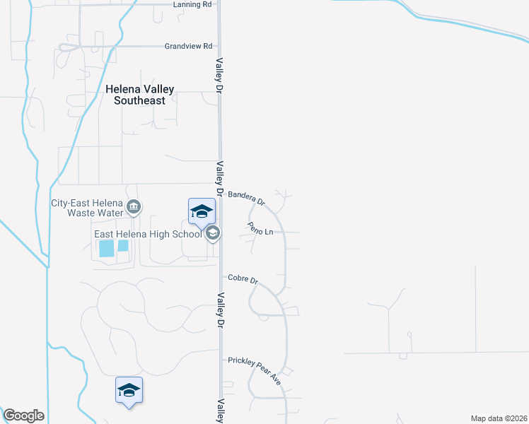 map of restaurants, bars, coffee shops, grocery stores, and more near 2780 Bandera Drive in East Helena