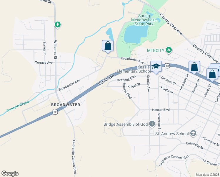 map of restaurants, bars, coffee shops, grocery stores, and more near 2843 Knight St in Helena