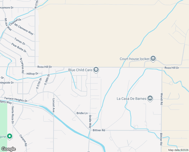 map of restaurants, bars, coffee shops, grocery stores, and more near 6402 Hilltop Drive in Yakima