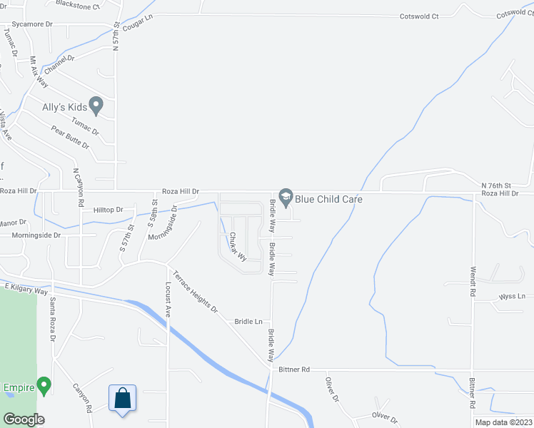 map of restaurants, bars, coffee shops, grocery stores, and more near 200 Bridle Way in Yakima