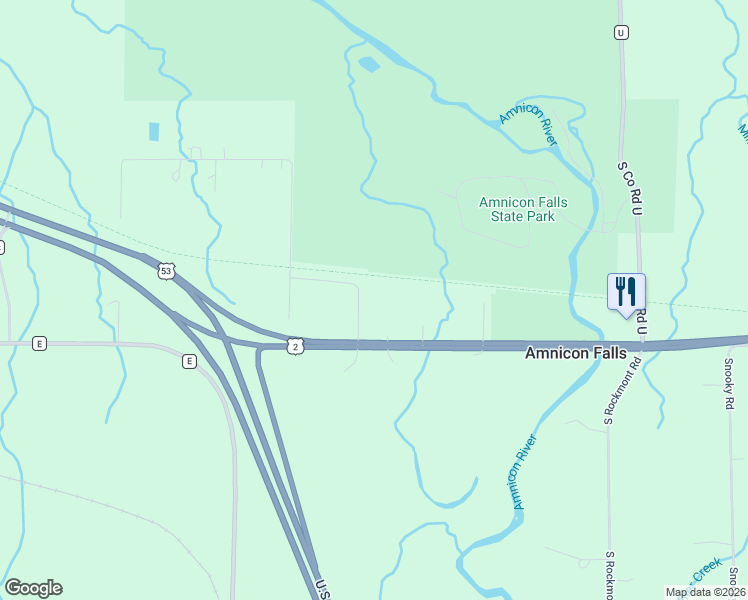 map of restaurants, bars, coffee shops, grocery stores, and more near 4390 South Kellogg Road in South Range
