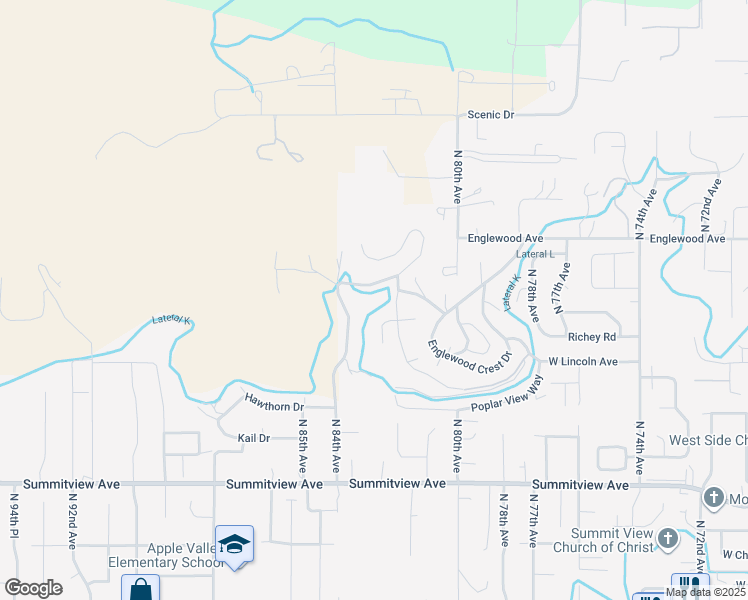 map of restaurants, bars, coffee shops, grocery stores, and more near 414 Viewmont Place in Yakima