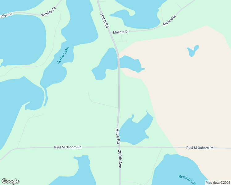 map of restaurants, bars, coffee shops, grocery stores, and more near 44305 County Highway 41 in Vergas