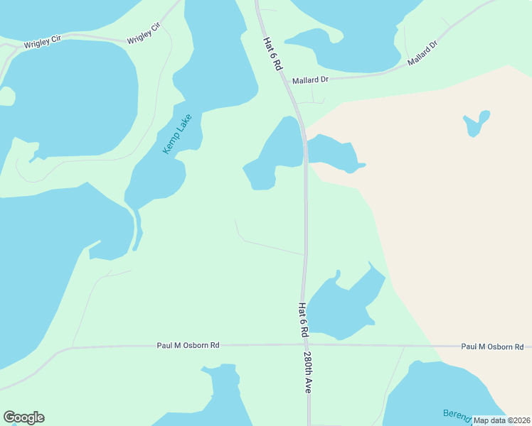 map of restaurants, bars, coffee shops, grocery stores, and more near 44305 County Highway 41 in Vergas