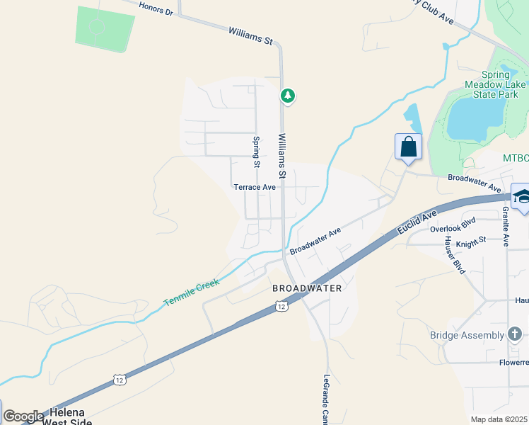 map of restaurants, bars, coffee shops, grocery stores, and more near 3312 Central Avenue in Helena