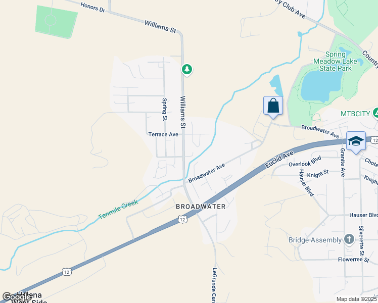 map of restaurants, bars, coffee shops, grocery stores, and more near 3312 Central Avenue in Helena