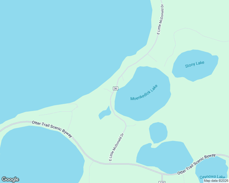 map of restaurants, bars, coffee shops, grocery stores, and more near 44236 East Little McDonald Drive in Perham