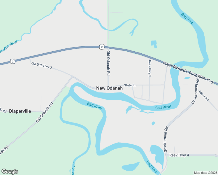 map of restaurants, bars, coffee shops, grocery stores, and more near in New Odanah