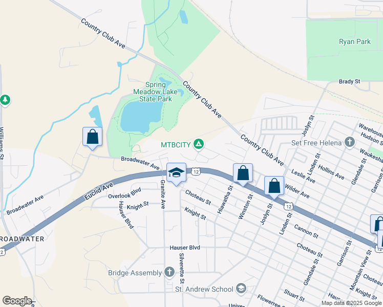 map of restaurants, bars, coffee shops, grocery stores, and more near 2413 Wilder Avenue in Helena