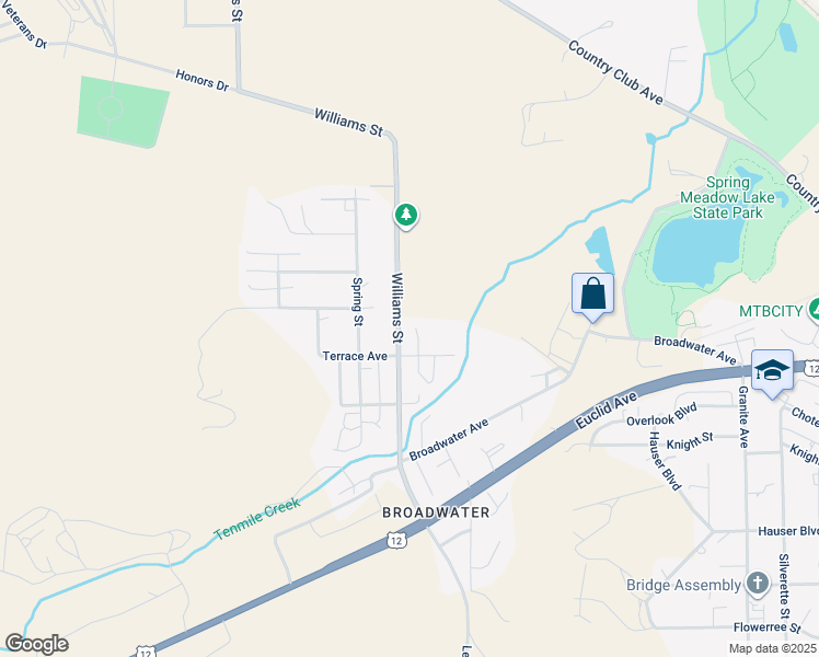 map of restaurants, bars, coffee shops, grocery stores, and more near 3260 Terrace Avenue in Helena
