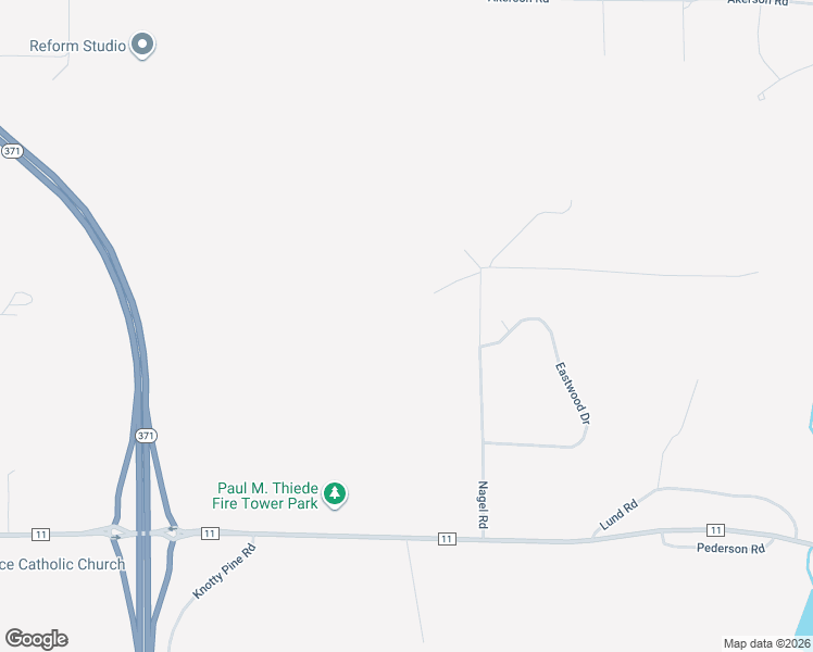 map of restaurants, bars, coffee shops, grocery stores, and more near 31415 Nagel Road in Pequot Lakes