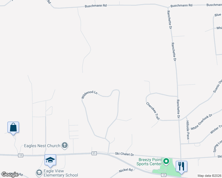 map of restaurants, bars, coffee shops, grocery stores, and more near 31317 Wildwood Lane in Pequot Lakes