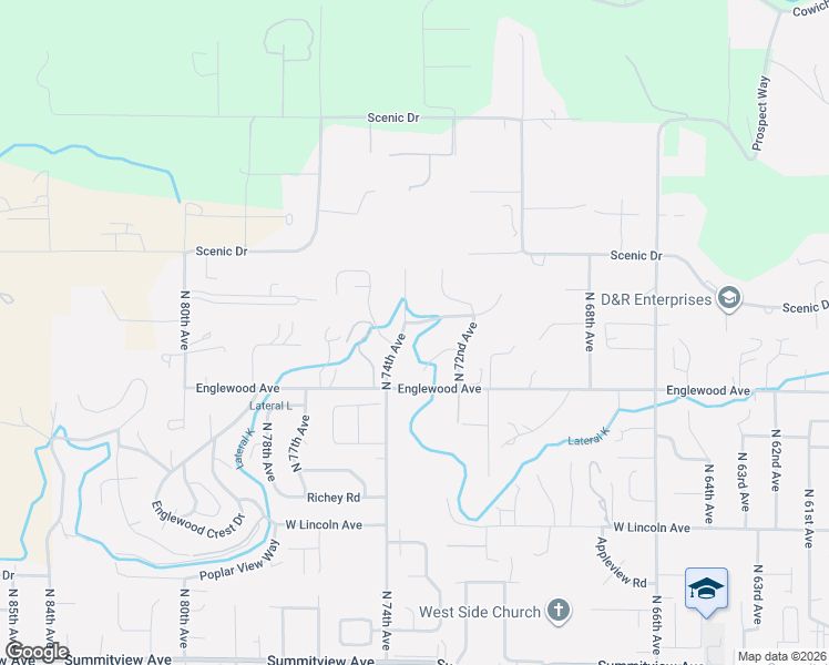 map of restaurants, bars, coffee shops, grocery stores, and more near 701 North 74th Avenue in Yakima