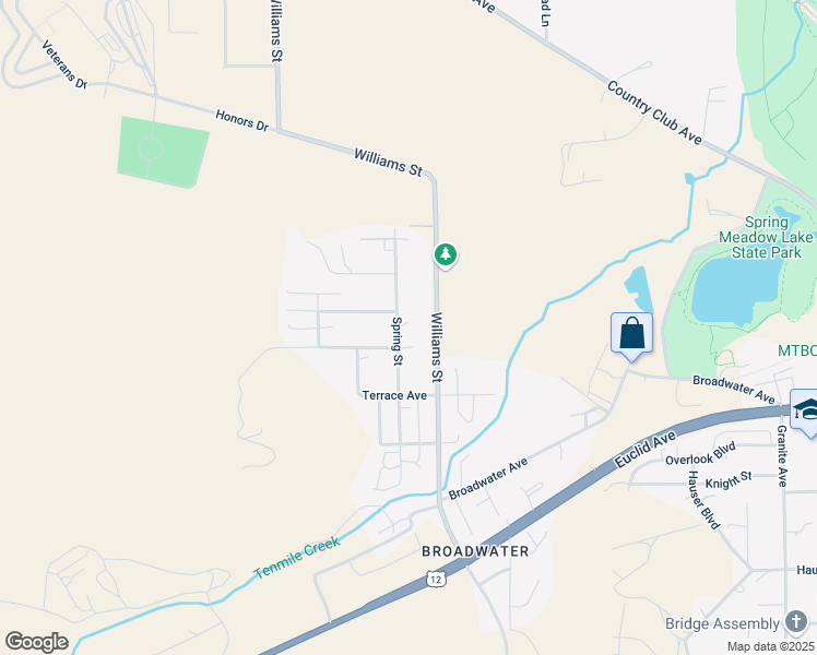 map of restaurants, bars, coffee shops, grocery stores, and more near 1403 Spring Street in Helena
