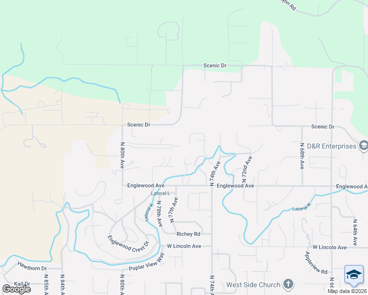 map of restaurants, bars, coffee shops, grocery stores, and more near 7512 Plateau Pl in Yakima