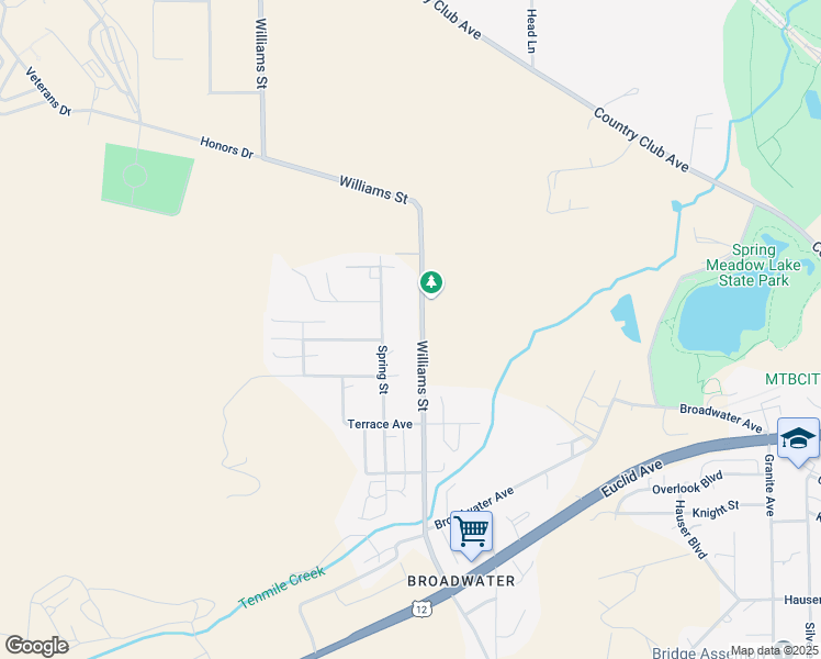 map of restaurants, bars, coffee shops, grocery stores, and more near 1507 Spring Street in Helena