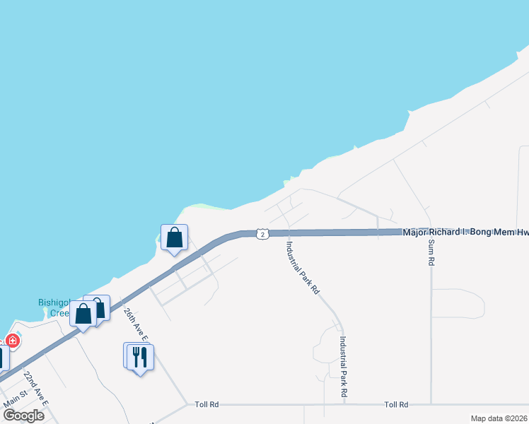 map of restaurants, bars, coffee shops, grocery stores, and more near 2800 Lakeshore Drive East in Ashland